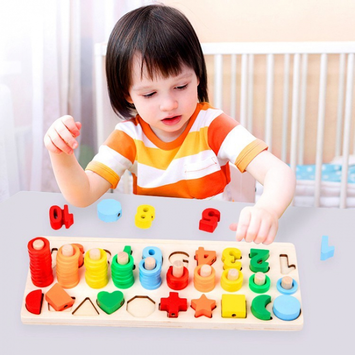 Joc logaritmic 3 in 1 din lemn [3]