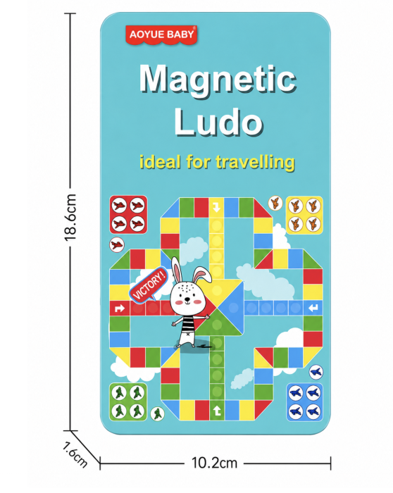 Joc de Societate Magnetic Ludo Compact pentru Calatorii [5]