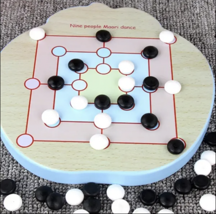 Joc Montessori 2 in 1, de memorie Memory Chess si tintar, Pisicuta, din lemn [3]