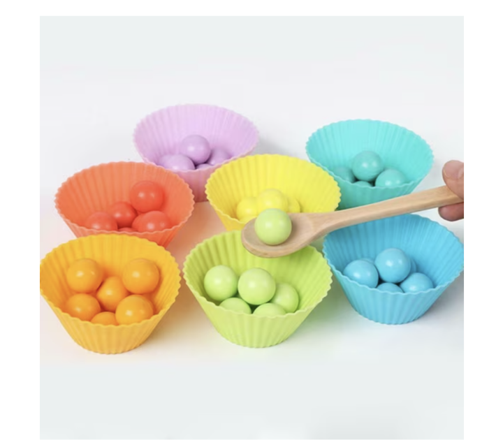 Joc Montessori de Indemanare si Asociere Culori, Bead Holder, din Lemn [6]