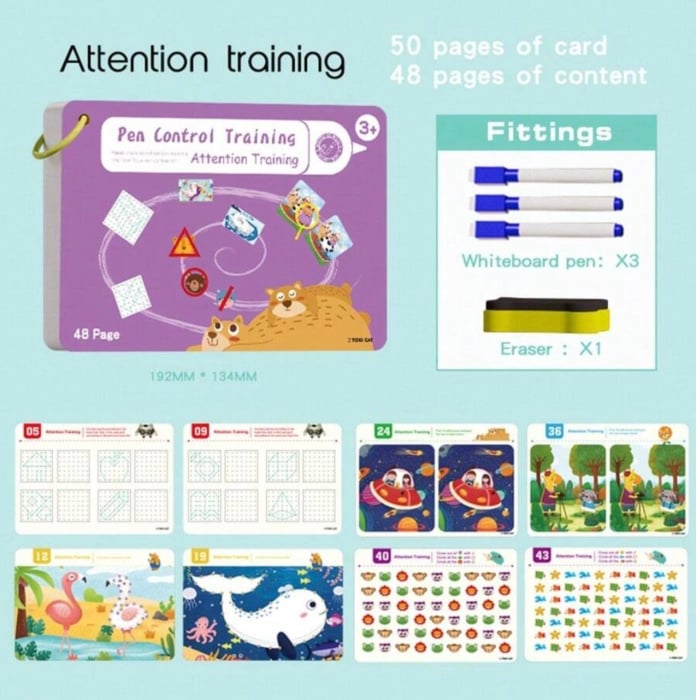 Joc Montessori – Carduri reutilizabile Scrie si sterge, Mov Animale si Imagini [2]