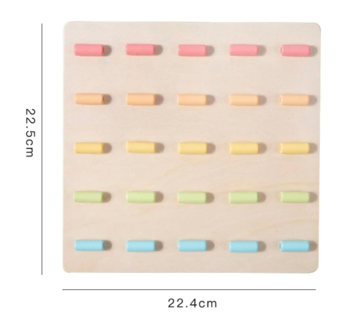 Joc Montessori de indemanare - Introdu Snurul prin Gauri [6]