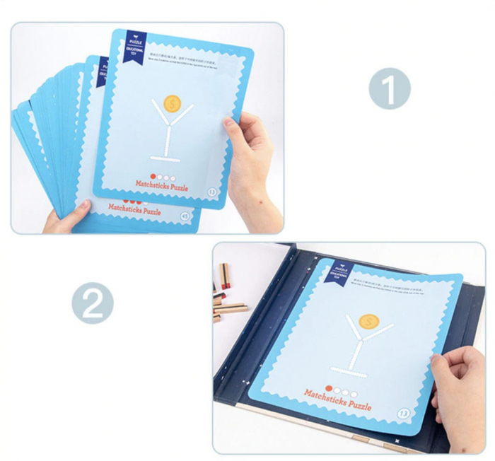 Joc Montessori de logica si matematica - Betele de chibrituri magnetice [7]