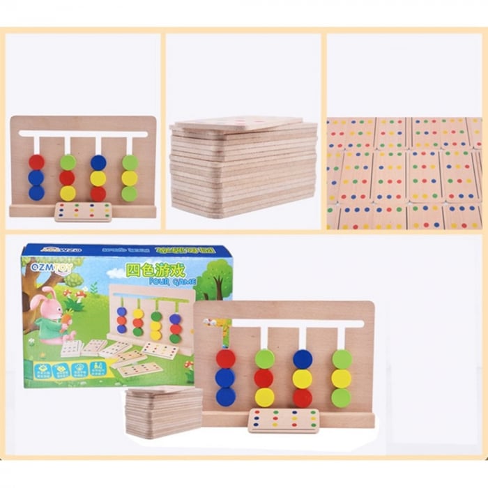 Joc Montessori Din Lemn Labirint Asociaza Culorile [7]