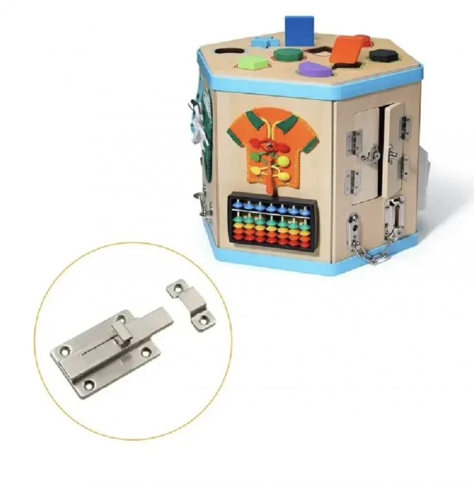 Centru Hexagon cu activitati multiple, tip Busy Board, din lemn [2]