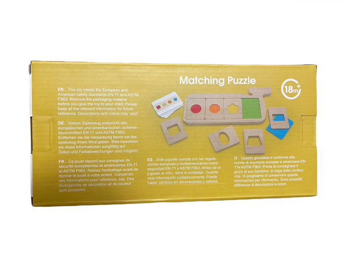 Joc Montessori Recunoaste si Potriveste formele si culorile, Piosso, din lemn [4]