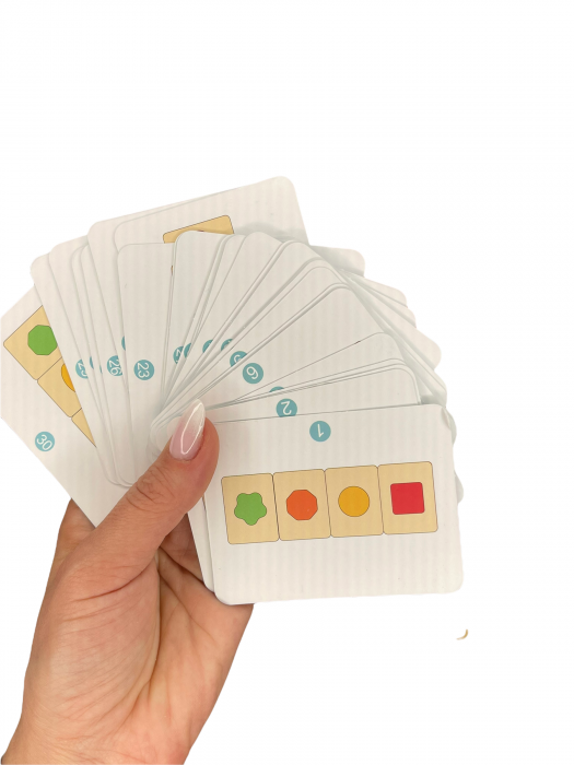 Joc Montessori Recunoaste si Potriveste formele si culorile, Piosso, din lemn [6]