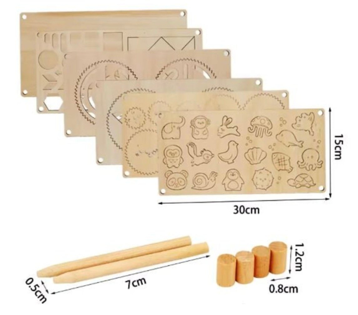 Joc Montessori Sabloane pentru Desen, din lemn [6]