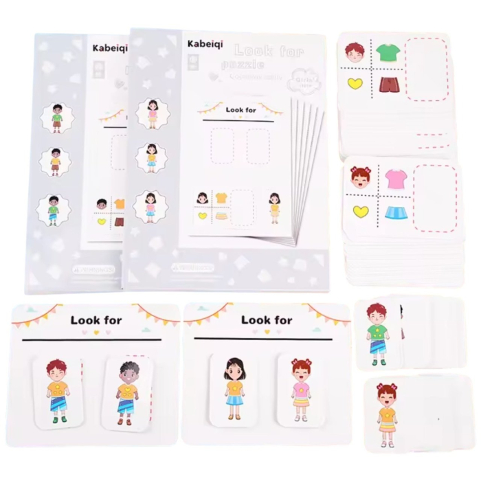 Joc Montessori senzorial Potiveste hainele, Baiat [5]