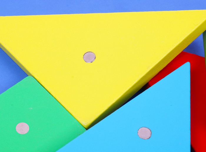 Joc Montessori, Tangram Magnetic, albastru [9]