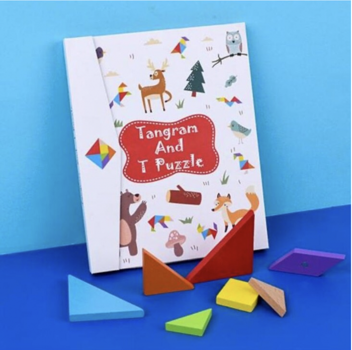 Joc Montessori, Tangram Magnetic, alb [4]