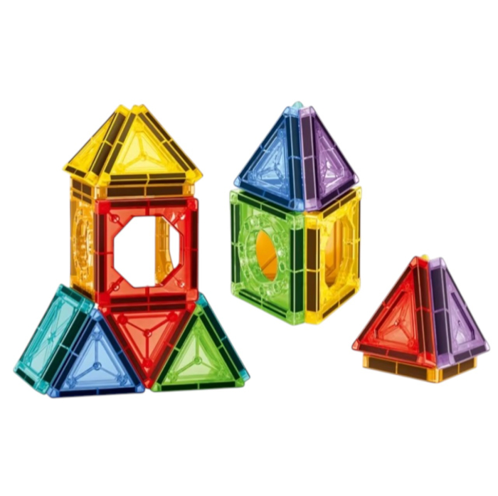 Joc STEM de constructie Mag Blocks, cu 12 piese magnetice [2]