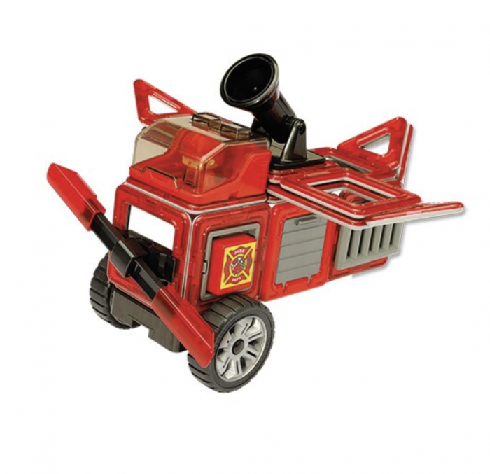 Joc STEM de constructie Magic Magnetic, Rescue Statia de pompieri, 50 piese magnetice [5]