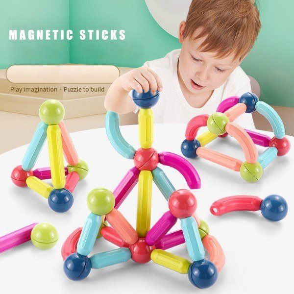 Joc STEM de constructii, 36 piese Magnetic Sticks [4]