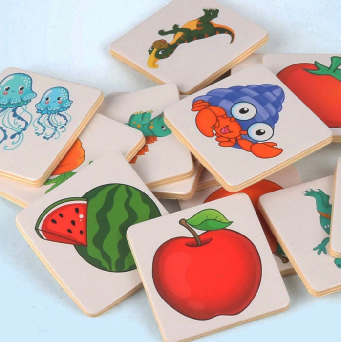 Jocul Umbrelor Puzzle de asociere educativ - Shadow Pairing, din lemn [3]