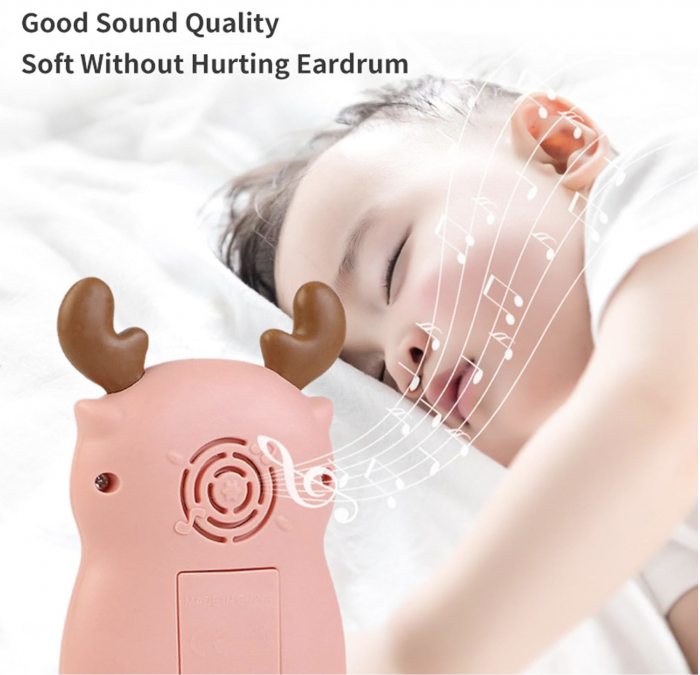 Jucarie 2 in 1 telefon cu jucarie de dentitie, renul Roz [2]