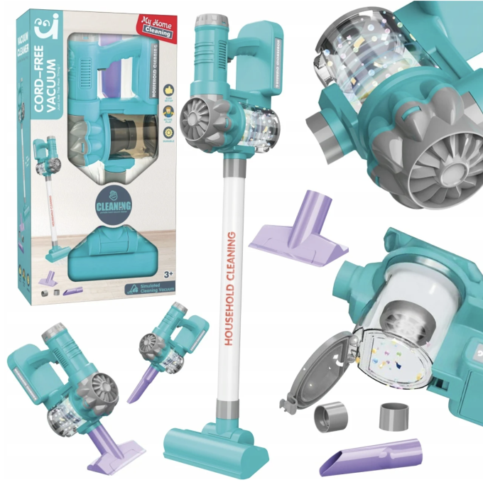 Jucarie Aspirator Vertical 3 in 1 cu Sunete si Efecte Vizuale, 3 ani+ [2]