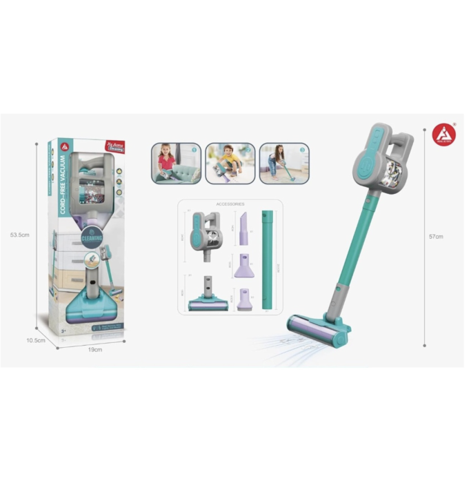 Jucarie Aspirator Vertical 3 in 1 cu Sunete si Efecte Vizuale, 57 cm, 3 ani+ [6]