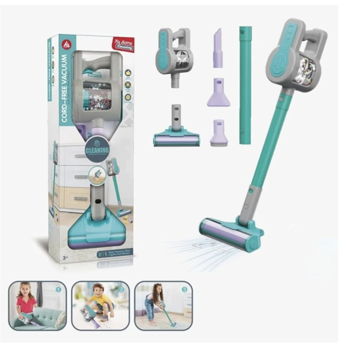 Jucarie Aspirator Vertical 3 in 1 cu Sunete si Efecte Vizuale, 57 cm, 3 ani+ [4]