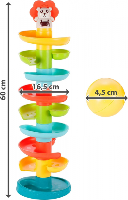 Jucarie bebe circuit cu 9 nivele, Leut, 60 cm [8]