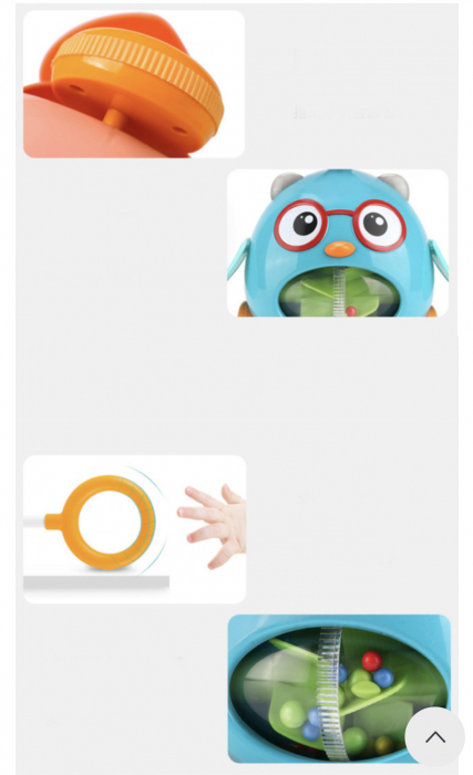 Jucarie bebe interactiva de impins Bufnita, roz [8]