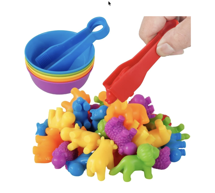 Jucarie creativa si de clasificare a culorilor Curcubeu, Animale [5]