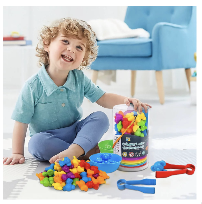 Jucarie creativa si de clasificare a culorilor Curcubeu, Ursuleti Koala [3]