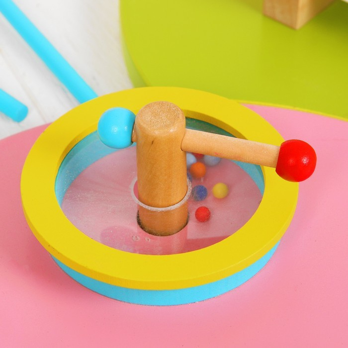 Jucarie de perete tip Montessori din lemn Omida multifunctionala [9]