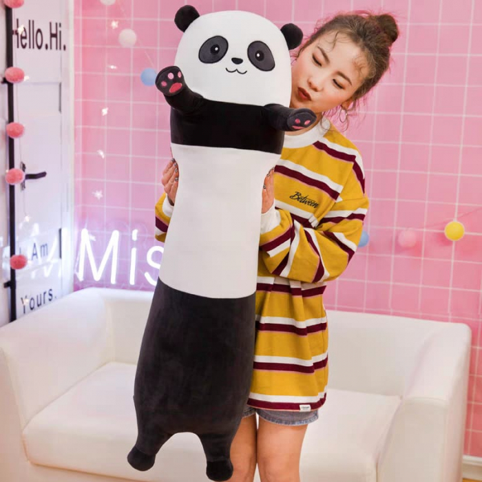 Jucarie de plus si perna cu patura inclusa, Panda lung [2]