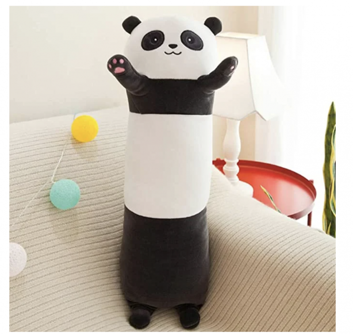 Jucarie de plus si perna cu patura inclusa, Panda lung [4]