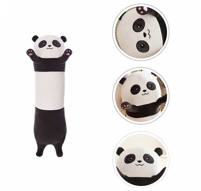 Jucarie de plus si perna cu patura inclusa, Panda lung [6]