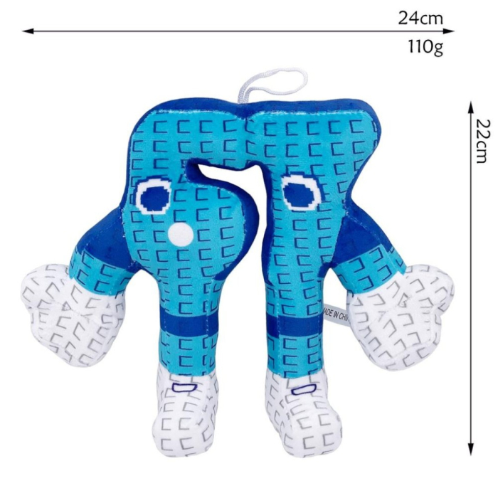 Jucarie de plus Six Seven (67), 24 x 22 cm, din plus moale, albastru [2]