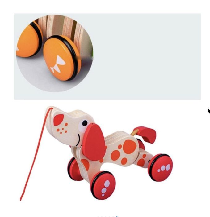 Jucarie de tras din lemn, Catelusul Vesel [6]