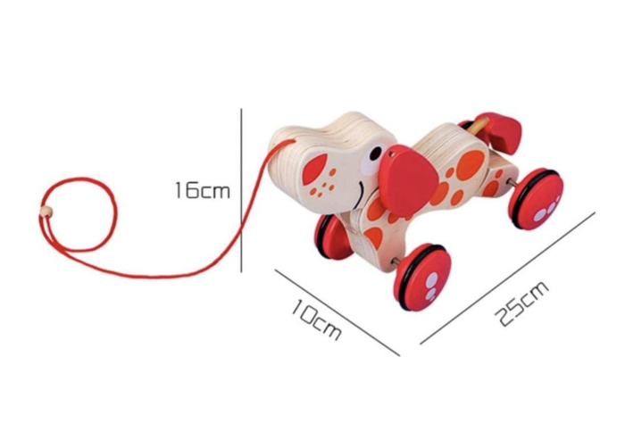 Jucarie de tras din lemn, Catelusul Vesel [2]