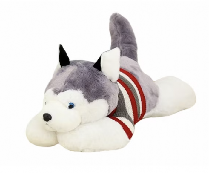 Jucarie din plus Cainele Husky 45 cm