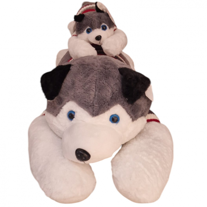 Jucarie din plus Cainele Husky 45 cm [8]