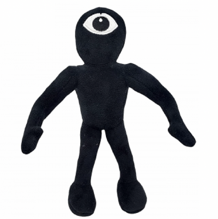 Jucarie din plus mascota roblox rainbow friends, 30 x 15 cm, un ochi, negru