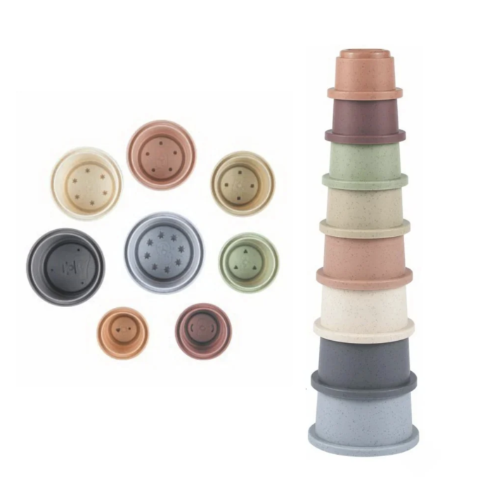Jucarie Educativa din compozit Stacking House Casuta Si Pahare Stivuibile [3]