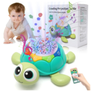 Jucarie interactiva bebelusi 5 in 1 – Testoasa muzicala cu lumini, proiectie si telecomanda [2]