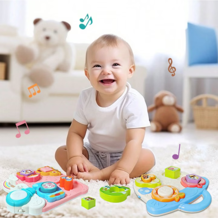 Jucarie interactiva bebelusi – Panou Interactiv Baby BusyBoard, bleu, 18 luni+ [5]