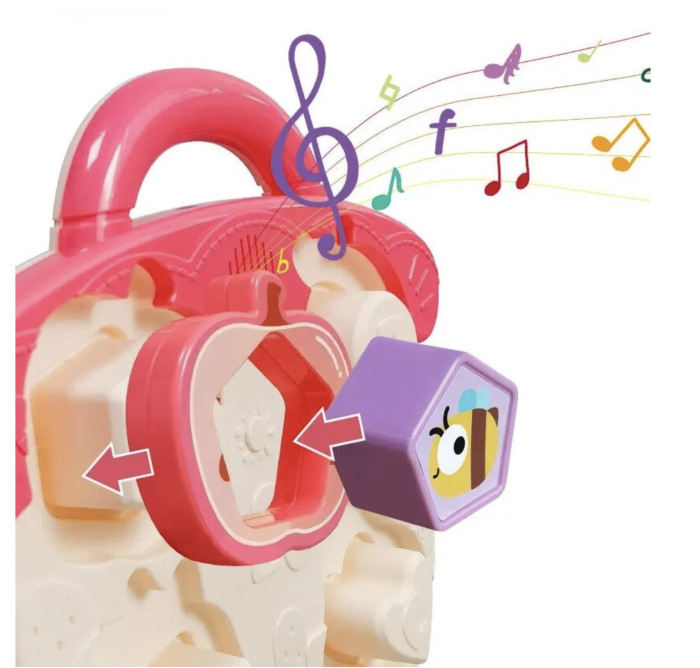 Jucarie interactiva bebelusi – Panou Interactiv Baby BusyBoard, roz, 18 luni+ [7]