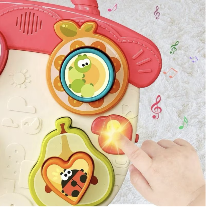 Jucarie interactiva bebelusi – Panou Interactiv Baby BusyBoard, roz, 18 luni+ [4]