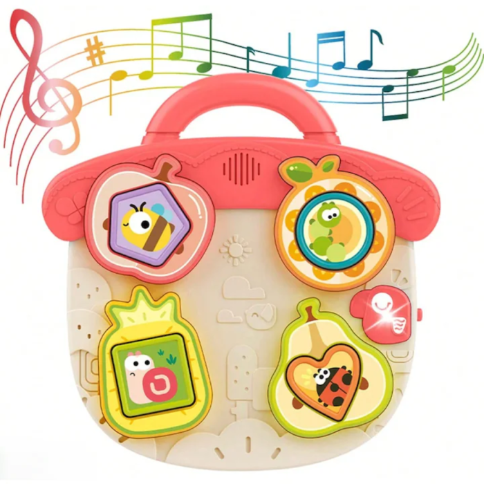 Jucarie interactiva bebelusi – Panou Interactiv Baby BusyBoard, roz, 18 luni+ [2]