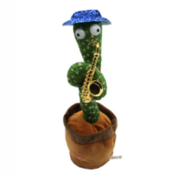 Jucarie interactiva Cactusul dansator cu trompeta - danseaza, canta, imita, repeta din material textil [2]