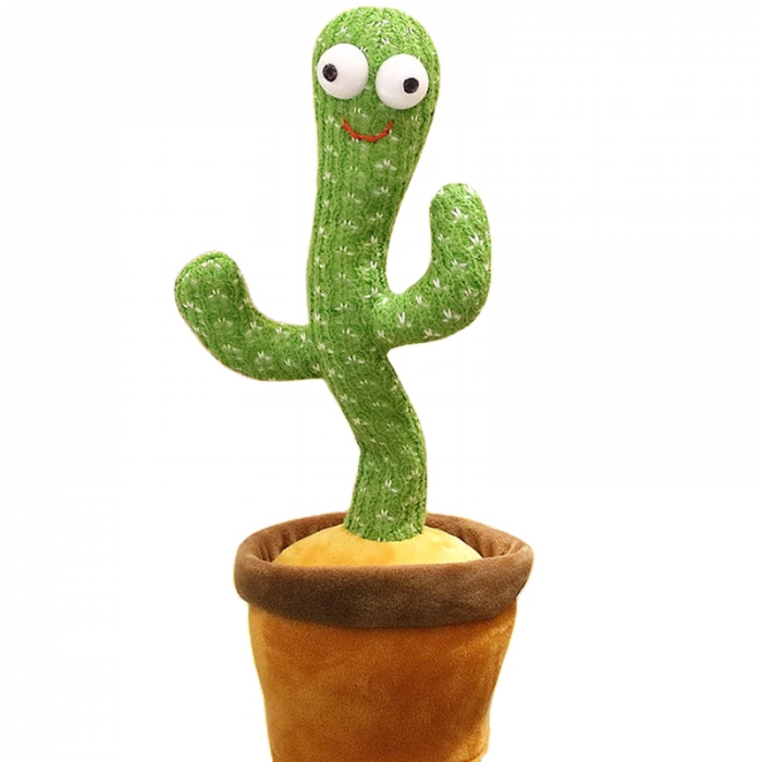 Jucarie interactiva Cactusul dansator - danseaza, canta, imita, din plus, VERDE