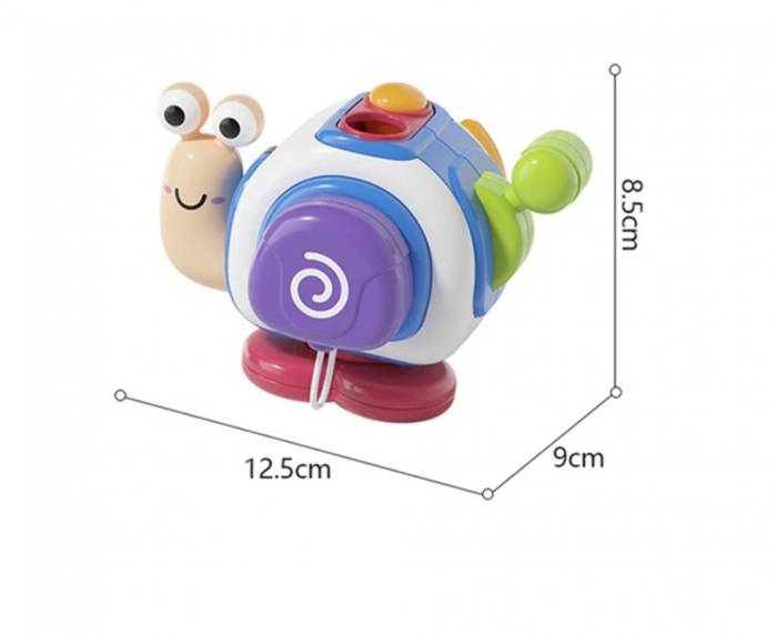 Jucarie interactiva cu 6 activitati pentru bebelusi, Busy Cube - Melc [6]