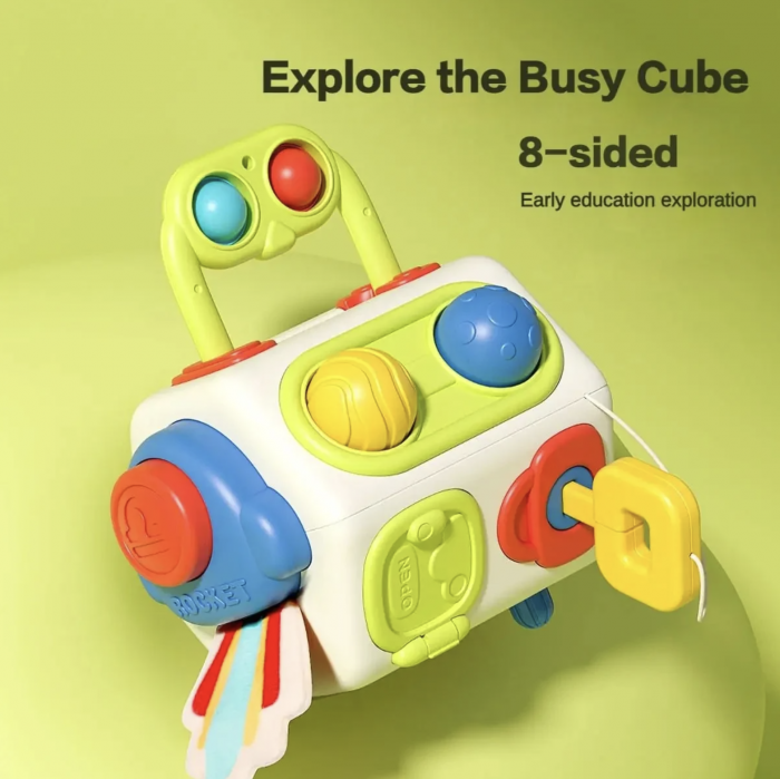 Jucarie interactiva cu 8 activitati pentru bebelusi, Busy Cylinder [3]