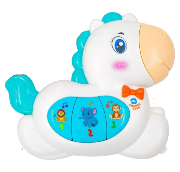 Jucarie interactiva Mini orga pentru bebe, cu muzica si lumini Calut [5]