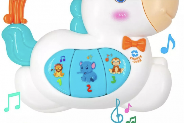 Jucarie interactiva Mini orga pentru bebe, cu muzica si lumini Calut [2]