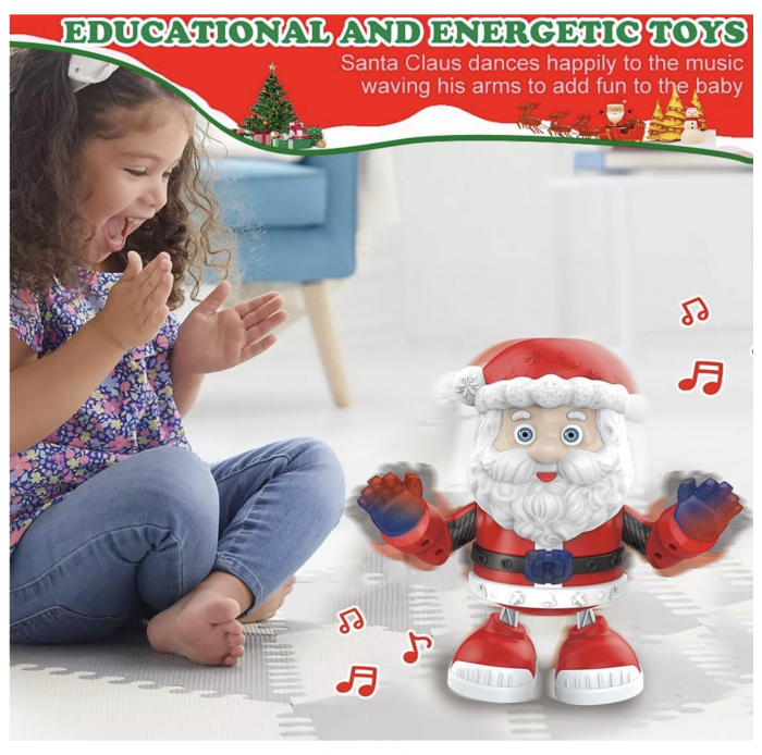 Jucarie interactiva Mos Craciun canta si danseaza, cu lumini [8]